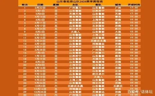 2015中超鲁能赛程表 2015中超集锦